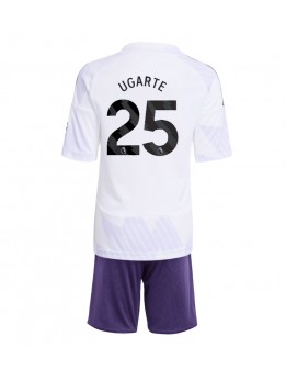 Billige Manchester United Manuel Ugarte #25 Bortedraktsett Barn 2025-26 Kortermet (+ Korte bukser)